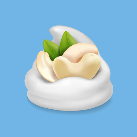 アイスクリームやホイップクリーム現実的なベクトルでカシューナッツ のイラスト素材 ベクタ Image アイスクリームやホイップクリーム現実的なベクトルでカシューナッツ のイラスト素材 ベクタ Image