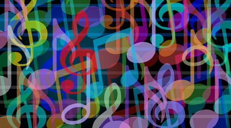 Musical background and music arts symbol as a group of melody notes combined together in an audio harmony concept.