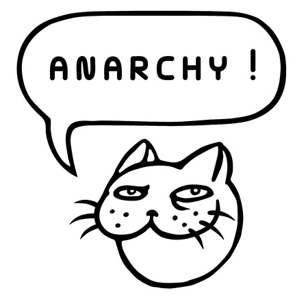 じゃあね 猫の漫画の頭 吹き出し ベクトルの図 面白いクールな顔文字 輪郭フリーハンド デジタル図面かわいい文字 Web アイコンとシャツの陽気なペット のイラスト素材 ベクタ Image