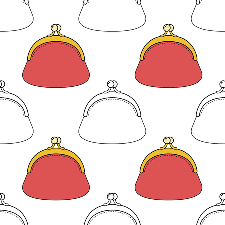 ファッション バッグ シームレスなイラストや塗り絵のパターンのページします のイラスト素材 ベクタ Image