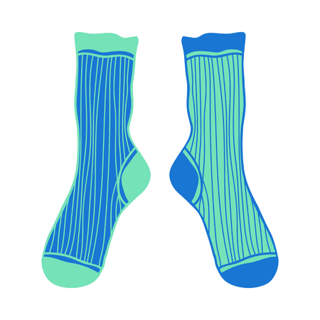 色の靴下のペアを落書き イラストやデザインのオブジェクト のイラスト素材 ベクタ Image