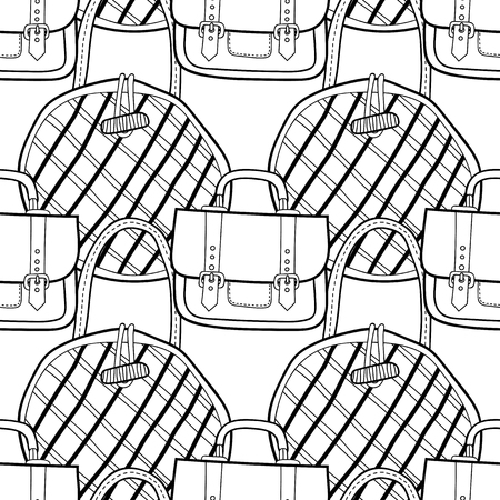 ファッショナブルなハンドバッグ バッグの白黒イラスト のイラスト素材 ベクタ Image