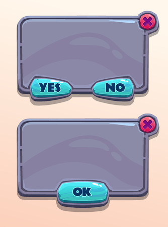 はい いいえを含むゲームの Ui を緑の漫画のパネルは Ok をボタン のイラスト素材 ベクタ Image はい いいえを含むゲームの Ui を緑の漫画のパネルは Ok をボタン のイラスト素材 ベクタ Image