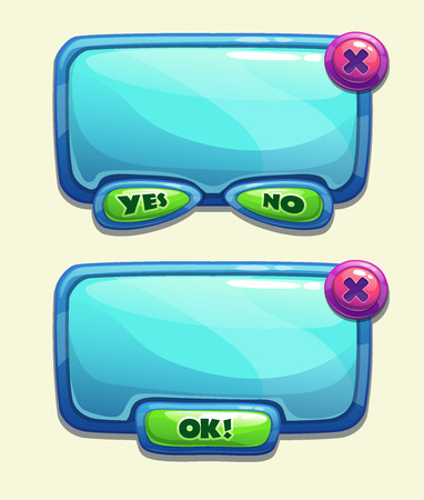 はい いいえを含むゲームの Ui を緑の漫画のパネルは Ok をボタン のイラスト素材 ベクタ Image はい いいえを含むゲームの Ui を緑の漫画のパネルは Ok をボタン のイラスト素材 ベクタ Image