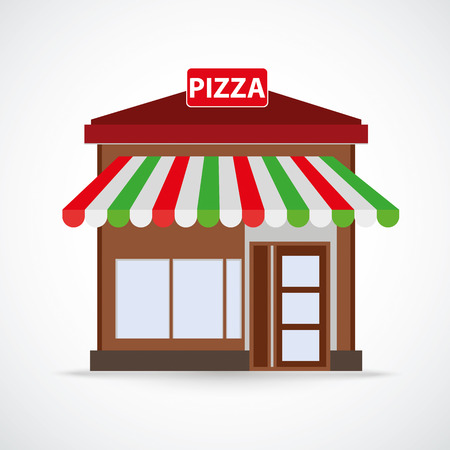Pizza Restaurant Building On The Gray BackgroundEps 10 Vector File Illustration Pizza Restaurant Building On The Gray BackgroundEps 10 Vector File Illustration