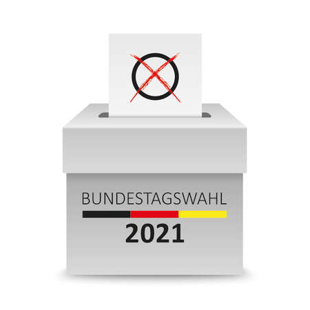 German text bundestagswahl 2021, translate parliamentary elections for the bundestag 2017. eps 10 vector file.