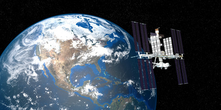 地球を周回する国際宇宙ステーション Iss の非常に詳細かつリアルな高解像度 3 D イラスト 宇宙から撮影します の写真素材 画像素材 Image 地球を周回する国際宇宙ステーション Iss の非常に詳細かつリアルな高解像度 3 D イラスト 宇宙から撮影します の写真素材 画像素材 Image