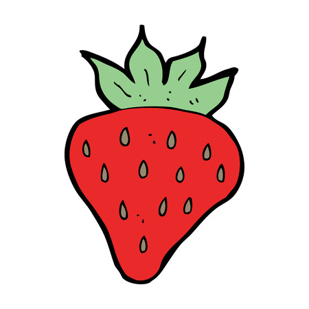 Cartoon strawberry Stock Photo