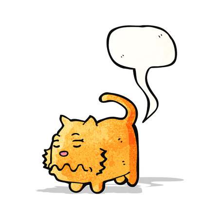 Une Illustration De Bande Dessinee D Un Chat Laid Parler Clip Art Libres De Droits Vecteurs Et Illustration Image