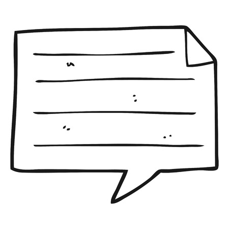 黒と白の漫画メモ吹き出しをフリーハンド描画 のイラスト素材 ベクタ Image 黒と白の漫画メモ吹き出しをフリーハンド描画 のイラスト素材 ベクタ Image