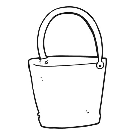 黒と白の漫画バケツをフリーハンド描画のイラスト素材 ベクタ Image 5328