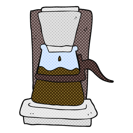 Freehand Drawn Cartoon Drip Filter Coffee Maker Illustration Freehand Drawn Cartoon Drip Filter Coffee Maker Illustration