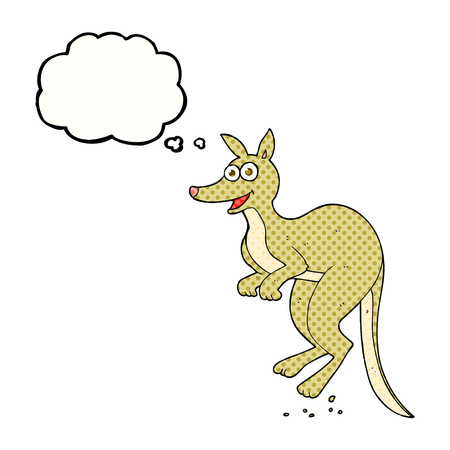 freehand drawn thought bubble cartoon kangaroo royalty free cliparts