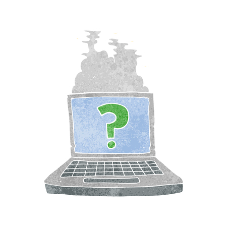 フリーハンドのレトロ漫画インターネット検索のイラスト素材 ベクタ Image