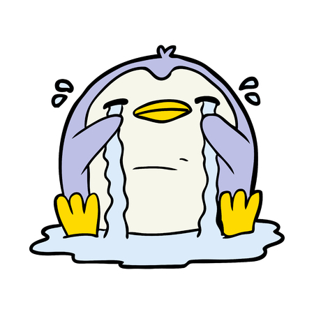漫画泣くペンギンのイラスト素材・ベクタ - Image 95544400.