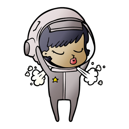 ヘルメットを脱ぐ漫画かわいい宇宙飛行士の女の子 のイラスト素材 ベクタ Image ヘルメットを脱ぐ漫画かわいい宇宙飛行士の女の子 のイラスト素材 ベクタ Image