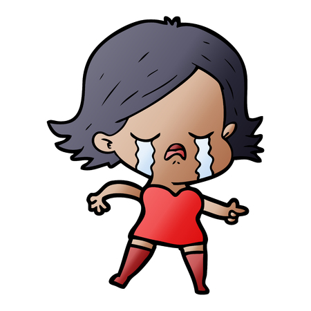 漫画の女の子の泣きと指差し のイラスト素材 ベクタ Image 漫画の女の子の泣きと指差し のイラスト素材 ベクタ Image