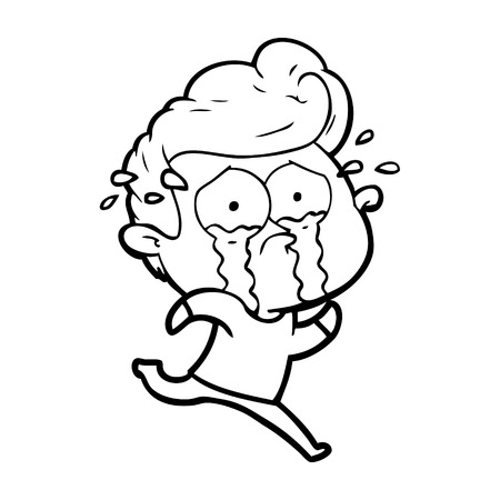 ベクターイラストを実行している漫画の泣く男 のイラスト素材 ベクタ Image ベクターイラストを実行している漫画の泣く男 のイラスト素材 ベクタ Image