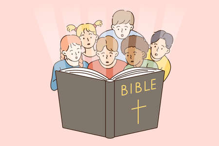 226 Kids Reading Bible Cliparts, Stock Vector and Royalty Free Kids Reading  Bible Illustrations