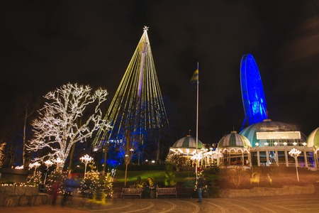 christmas lights in park sweden xmas celebration concept stock swedish christmas lights