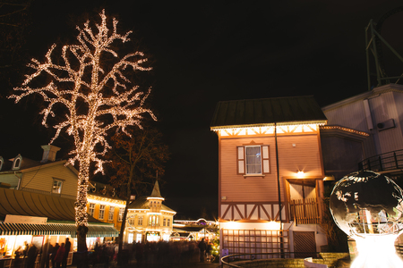 christmas lights in park sweden xmas celebration concept stock swedish christmas lights