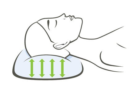 Woman Sleeping With A Pillow Which Have Good Stretch To Support