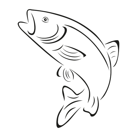 マス 魚 釣り イラストのイラスト素材 ベクタ Image
