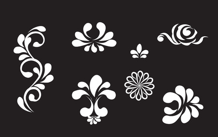 4 X Posavasos-Floral Flores Vintage Negro Estilo #45035