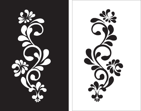 4 X Posavasos-Floral Flores Vintage Negro Estilo #45035