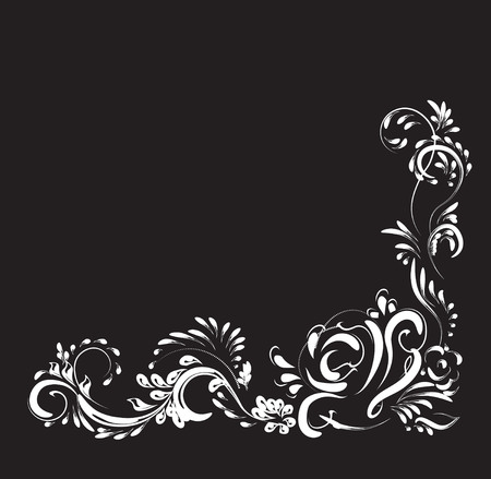 4 X Posavasos-Floral Flores Vintage Negro Estilo #45035