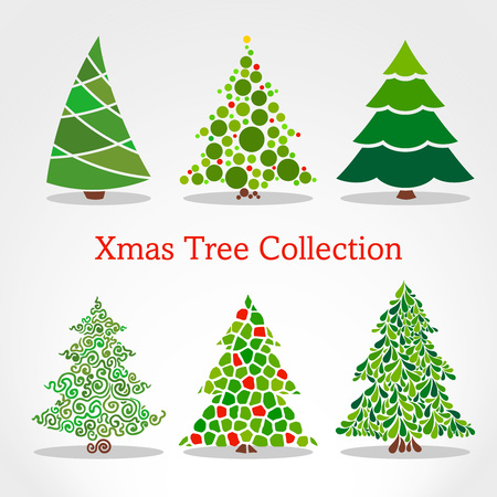 クリスマス ツリー コレクション 緑の木の種類 のイラスト素材 ベクタ Image クリスマス ツリー コレクション 緑の木の種類 のイラスト素材 ベクタ Image