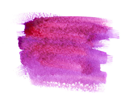 分離した白地にピンクと紫の水彩絵の具汚れ の写真素材 画像素材 Image