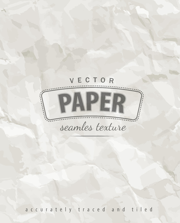 Rumpled paper seamless texture eps10 vector illustration Vector Illustration
