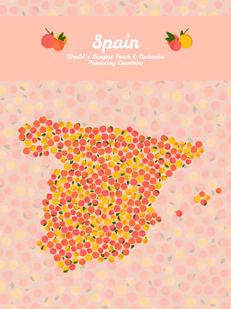 spain map poster or card vegetarian postcard map of china made out of pink