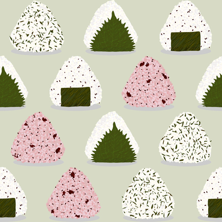 おにぎり おにぎり の 4 種類 日本の料理 イラスト ランチ おにぎりは 海苔海苔とごまの種子 梅干 海苔紫蘇の葉でいっぱい シームレスなパターンとして使用できます のイラスト素材 ベクタ Image おにぎり おにぎり の 4 種類 日本の料理 イラスト ランチ おにぎりは 海苔海苔とごまの種子 梅干 海苔紫蘇の葉でいっぱい シームレスなパターンとして使用できます のイラスト素材 ベクタ Image