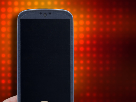 Smatrphone とディスコの背景 ダンス デジタル デトックス 撮影 アプリやインターネット ブログにアクセスするを恐れてアイデア 背景画像は ショットの同じ著者によって作成されたイラストです の写真素材 画像素材 Image