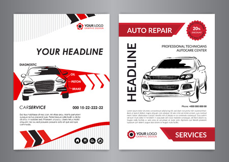 auto repair brochure templates mockup flyer abstract arrow flyer auto