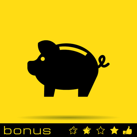 dolar: money piggy icon