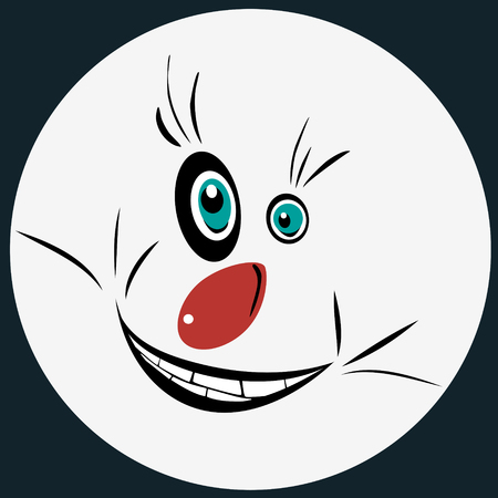 幸せなウインク顔文字が突出舌のイラスト素材 ベクタ Image