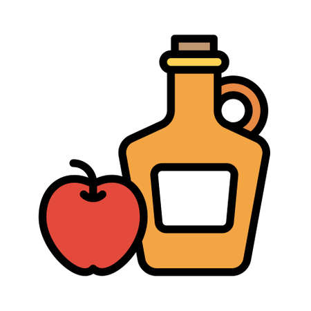 Apple Cider Vinegar Bottle Stock Vector Illustration and Royalty ...