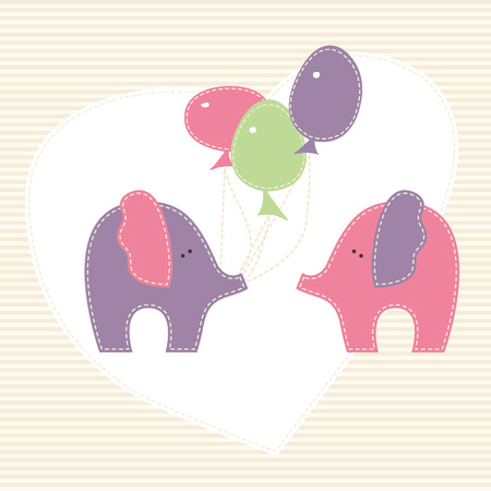 定型化された背景にカラフルな風船とゾウの赤ちゃん 手縫い仕立て 白い縫い目のかわいい漫画のベクトル イラスト 柔らかいパステル カラー のイラスト素材 ベクタ Image 定型化された背景にカラフルな風船とゾウの赤ちゃん 手縫い仕立て 白い縫い目のかわいい漫画のベクトル イラスト 柔らかいパステル カラー のイラスト素材 ベクタ Image