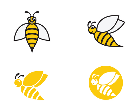 bee template vector icon illustration design royalty free cliparts