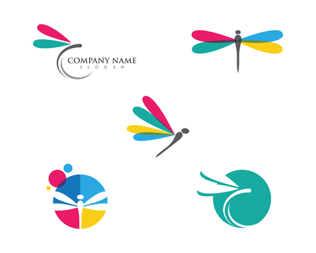 dragonfly illustration icon design template vector royalty free dragonfly template free