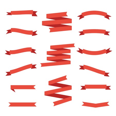 paper banners ribbons in origami style set of banner red ribbon ribbon templates