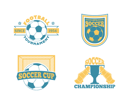 アメリカのサッカー チームのラベルのセット サッカー ボールのエンブレム ベクトル図 のイラスト素材 ベクタ Image アメリカのサッカー チームのラベルのセット サッカー ボールのエンブレム ベクトル図 のイラスト素材 ベクタ Image