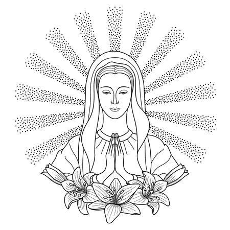 Priere De La Vierge Marie Banque D Images Et Photos Libres De Droits Image