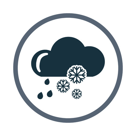 Snowy weather with rain icon