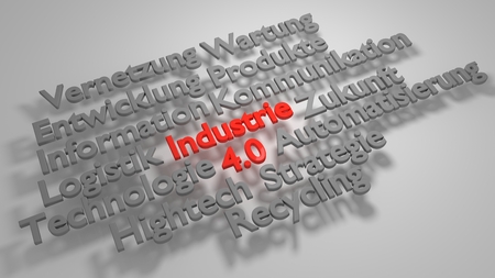 3d industrie 4.0 word cloud