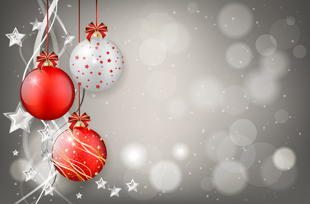 red and silver christmas balls on shiny background place for your text vector illustration - Red And Silver Christmas Ornaments red and silver christmas balls on shiny background place for your text vector illustration - Red And Silver Christmas Ornaments