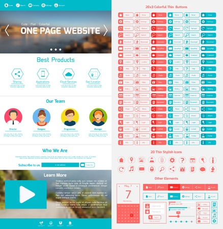 one page menu design